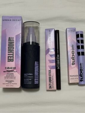 Urban Decay All Nighter Setting Spray & Eye Makeup Bundle in Lavender Purple
